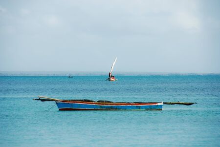 Traditional boats at Pangane Beach, Mozambique
