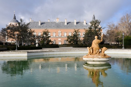 Ceres fountain and Aranjuez Palace, Madrid, Spainのeditorial素材