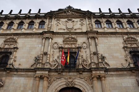 Facade of the Alcala de Henares University, Madrid, Spainのeditorial素材