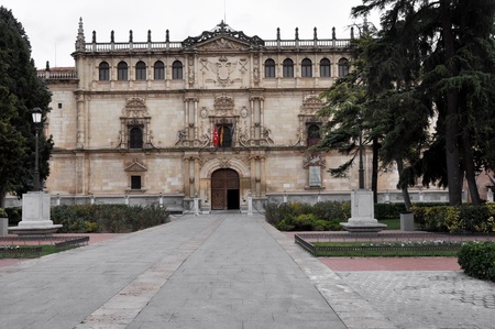 Facade of the Alcala de Henares University, Madrid, Spainのeditorial素材