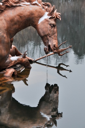 Horse Race fountain at La Granja de San Ildefonso Palace, Spainのeditorial素材