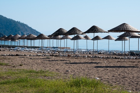 Beach at Cirali, the Turkish Riviera, Turkeyの写真素材