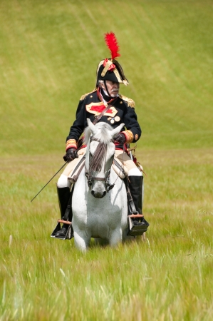 Vitoria, Spain- June 22, 2013: Re-enactment of the battle of Vitoria between British, Portuguese and...
