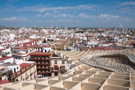 SEVILLE, SPAIN - MAY 14: Metropol Parasol in Plaza de la Encarnacionのeditorial素材