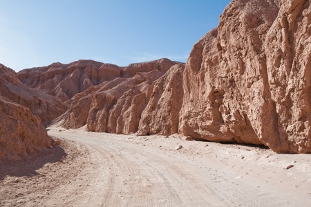 Gravel road in Atacama desert, Chileの写真素材