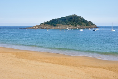 Beach of La Concha, San Sebastian, Spainの写真素材