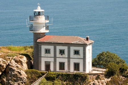 Getaria lighthouse on Mount San Anton, Guipuzcoa,Spainの写真素材