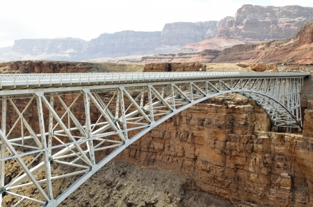 Navajo Bridge - Steel Arch Bridge over Colorado River, Arizonaの写真素材