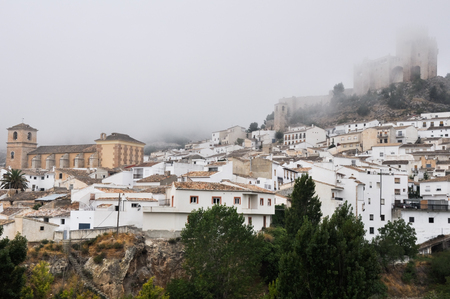 Morning fog in Velez-Blanco, Almeria, Spainのeditorial素材