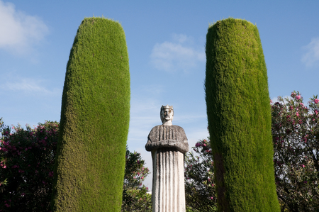 Gardens in the Alcazar of Christian Monarchs in Cordoba, Spainの写真素材