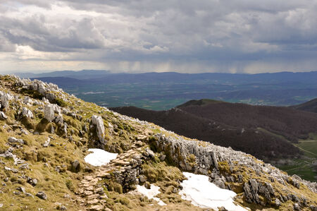 Aizkorri range, Basque Country, Spainの写真素材