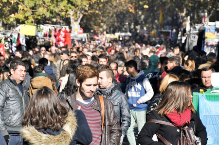 Scene from El Rastro flea market on December 8, 2013 in Madrid, Spain のeditorial素材