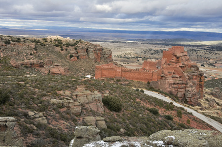 Castle of Peracense in Teruel province, Aragon, Spainのeditorial素材