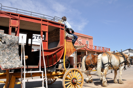 Stagecoach in Tombstone, Arizonaのeditorial素材