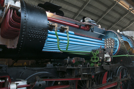 Old trains in railway museum of Madrid  Located in the Las Delicias Station, is one of the largest...