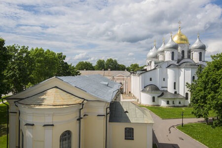 Novgorod Kremlin in Veliky Novgorod, Russiaのeditorial素材