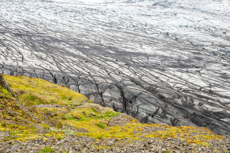 Skaftafell glacier, Vatnajokull national park, Icelandの写真素材