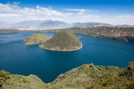 Cuicocha crater lake, Reserve Cotacachi-Cayapas, Ecuadorの写真素材