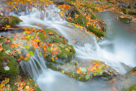 Waterfalls at Entzia mountain range, Spain