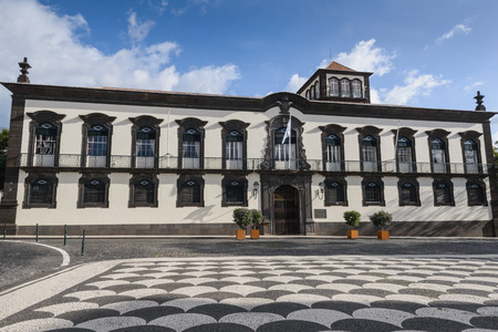 Funchal Town Hall building, Madeira, Portugalの写真素材
