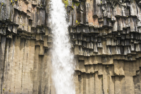 Svartifoss Waterfall, Icelandの写真素材
