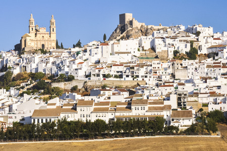White town of Olvera, Cadiz, Spainのeditorial素材