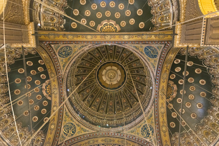 Inside of the mosque of Muhammad Ali, Saladin Citadel of Cairo, Egypt