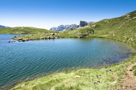 Acherito lake, Pyrenees, Spainの写真素材