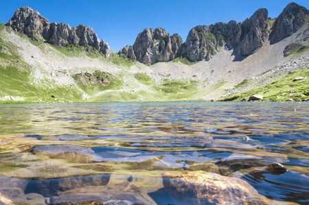 Acherito lake, Pyrenees, Spainの写真素材