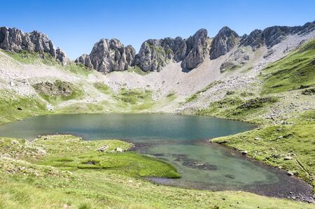 Acherito lake, Pyrenees, Spainの写真素材