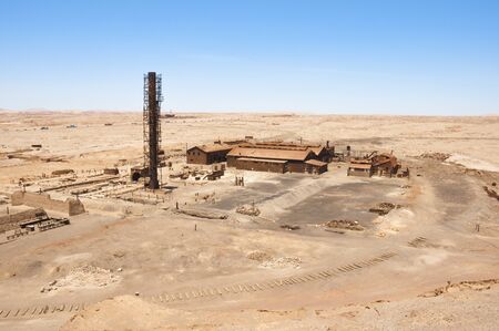 Saltpeter works of Humberstone, deserted town in Chileの写真素材
