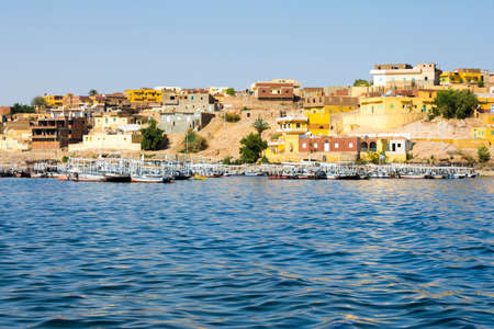Nubian traditional village, lake Nasser, Egyptの写真素材