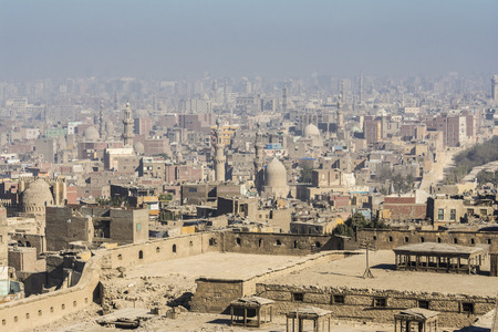 Downtown of Cairo seen from the Saladin Citadel, Egypt