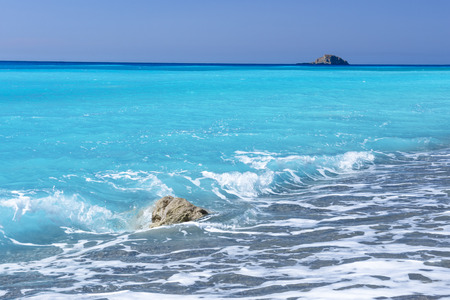 Gialos beach in Lefkada island, Greeceの写真素材