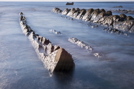 Beach of Barrika, Bizkaia, Basque Country, Spainの写真素材