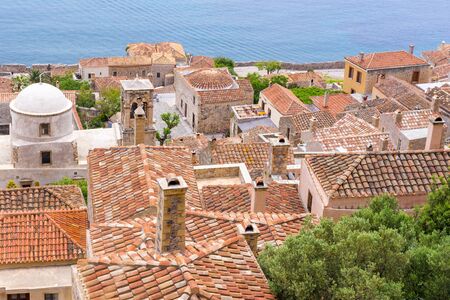 Byzantine town of Monemvasia, Greeceのeditorial素材