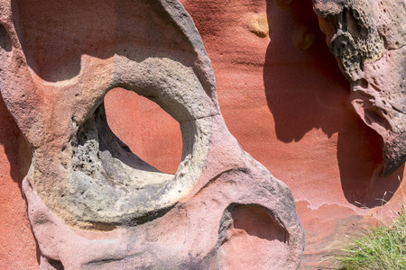 Colorful rocks in the valley of Labetxu, Jaizkibel, Basque Country, Spainの写真素材