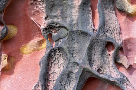 Colorful rocks in the valley of Labetxu, Jaizkibel, Basque Country, Spainの写真素材