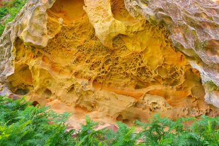 Sandstone in Jaizkibel, Basque Country, Spainの写真素材
