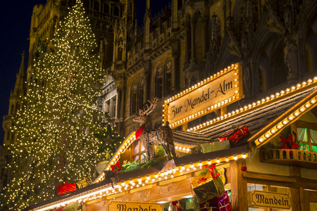 Christmas Market at Marienplatz in Munich, Germanyのeditorial素材