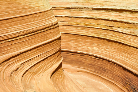 The Wave, sandstone in Coyote Buttes North, Arizonaの写真素材