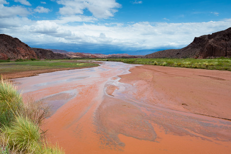 The river at Conchas Quebrada de Cafayate, Argentinaの写真素材
