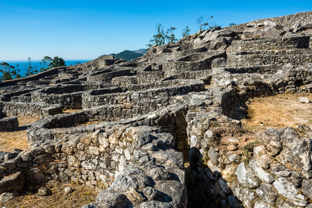 Castro of Santa Tegra in the province of Pontevedra, Spainの写真素材