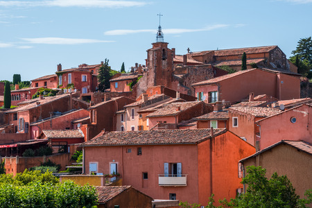 The Ochre-Red Village of Roussillon, Provence, Franceのeditorial素材