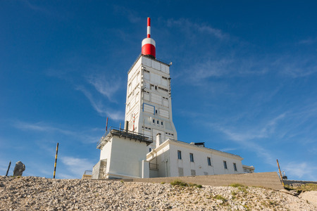 Radio Antenna and weather station of Mount Ventoux, Franceのeditorial素材