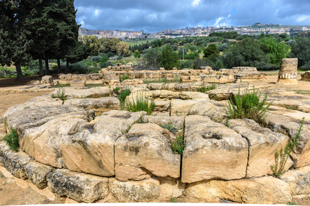 The Valley of Temples near Agrigento, Sicily, Italyの写真素材