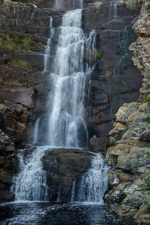 Tweeriviere River falls at the end of the Waterfall Trail in Tsitsikamma National Park, South Africaの写真素材