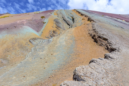 Rainbow Mountain, near Cusco, Peruの写真素材