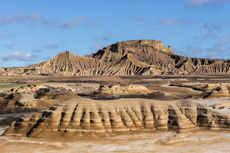 Bardenas Reales Biosphere Reserve, Navarre, Spainの写真素材