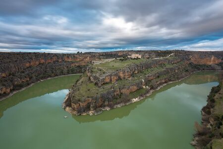 Duraton Canyon Natural Park in Segovia province, Spainの写真素材